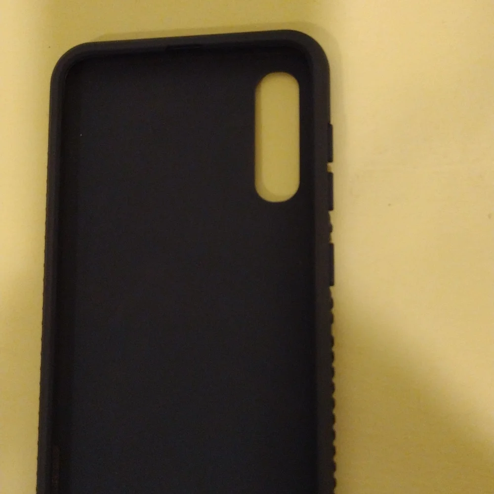Cellphone cover case sleeve navy blue soft touch ribbed grip 6½